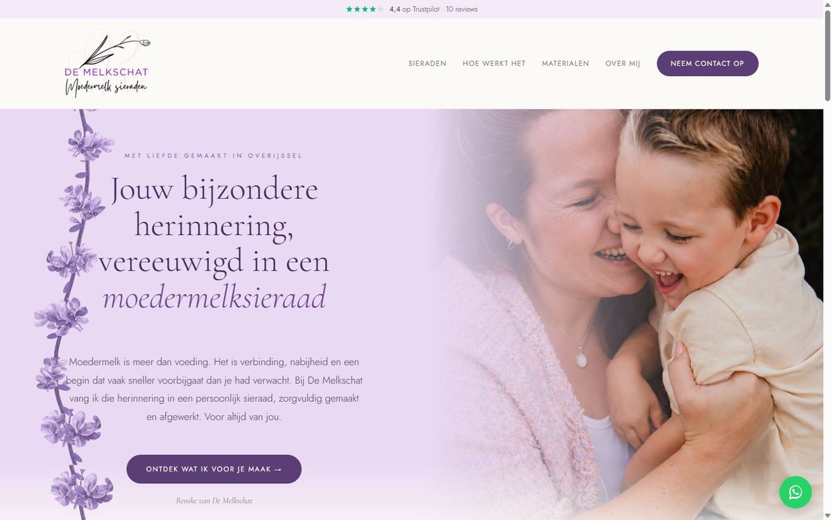 Homepage van De Melkschat